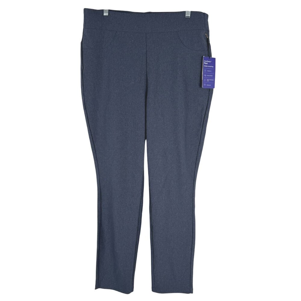 Honeylove Everready Pants 2X Blue Pull On Rayon‎ Blend Stretch NWT PT-2589
